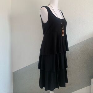 Tiana B  Tiered  Black Dress Size Small